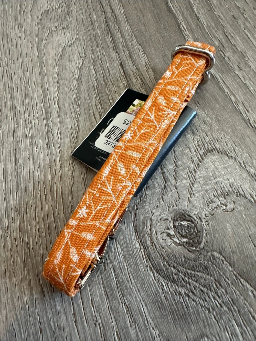 Orange Patterned Dog Collar